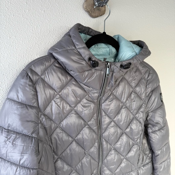 NWOT Noize Kerri Waterproof Wind Resistant Lightweight Puffer Jacket Grey Women - Picture 4 of 16
